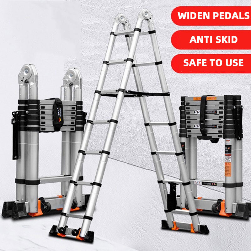18 FT AFrame Telescopic Collapsible Ladders For Hobbies; ECVV UAE