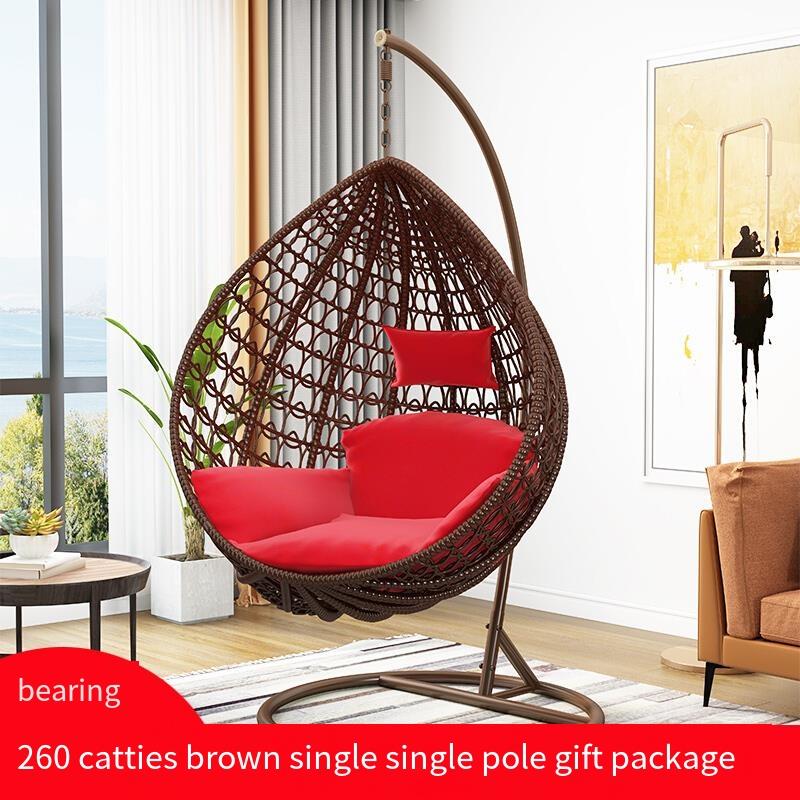 Double Hanging Basket Rattan Chair Swing Household Indoor ECVV AE