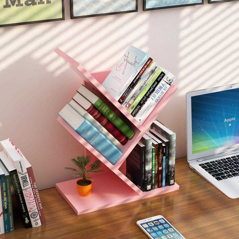 Tree Bookshelf Bookcase Display Storage Rack 3 Shelf ECVV UAE