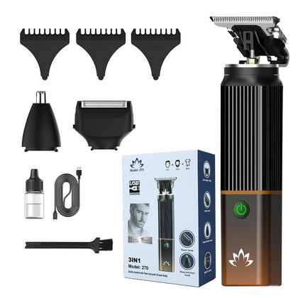 ECVV 3-in-1 Beard Trimmer & Hair Clipper, Cordless Mustache Trimmer Hair Trimmers Nose Trimmer for Men Grooming Kit, 90min Cordless Use & USB Rechargeable