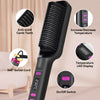 ECVV Hair Straightener Brush, Ionic Hair Straightening Comb for Women, 20s Fast Heat & Temp Set (80-230°C), LED Display/Anti-Scald, Salon Styling at Home