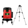 UNI-T 2 Lines Green Laser Level with 1.2M Adjustable Height Tripod 360 Degree Self-leveling Cross Marking Instrument with 1.2M Aluminum Alloy Tripod