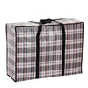 70*50*24cm Black Lattice (10 Pack) Woven Bag Moving Bag Extra Thick Oxford Cloth Luggage Packing Bag Waterproof Storage Snake Skin Bag