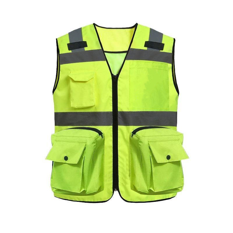 Safety Vest Reflective Rainproof Breathable And Wear-Resistant Safe And Warm Yellow Free Size
