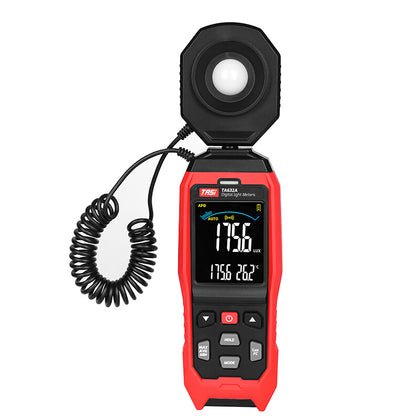Handheld Illuminometer 200000Lux Professional Pocket Photometer Automatic Shutdown Colorful Screen with Max/Min/Data Hold Mode