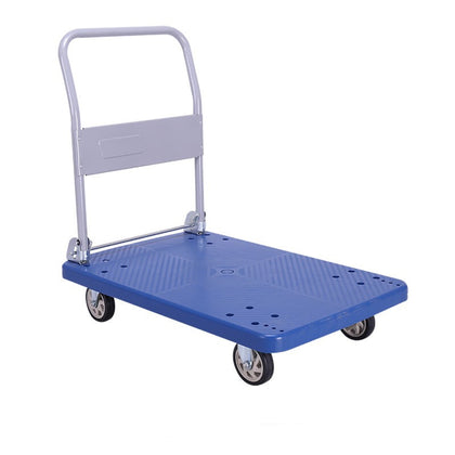 Foldable Platform Trolley Rolling Cart 48 * 71cm Weight Capacity 150KG Silent Rubber Casters High Strength Body