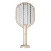 Electric Fly Swatter Electric Mosquito Swatter USB Rechargeable Mosquito Racket Double Switch, with Standing Charging Base, Three-Layer Mesh Protection for Indoor Travel Campings