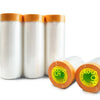6 Pieces 2 Rolls Of Masking Film And Paper Tape (18mm * 1100mm * 23m / Roll) Decoration And Protection Construction Paint Protection Film Furniture Car Wall Floor Decoration