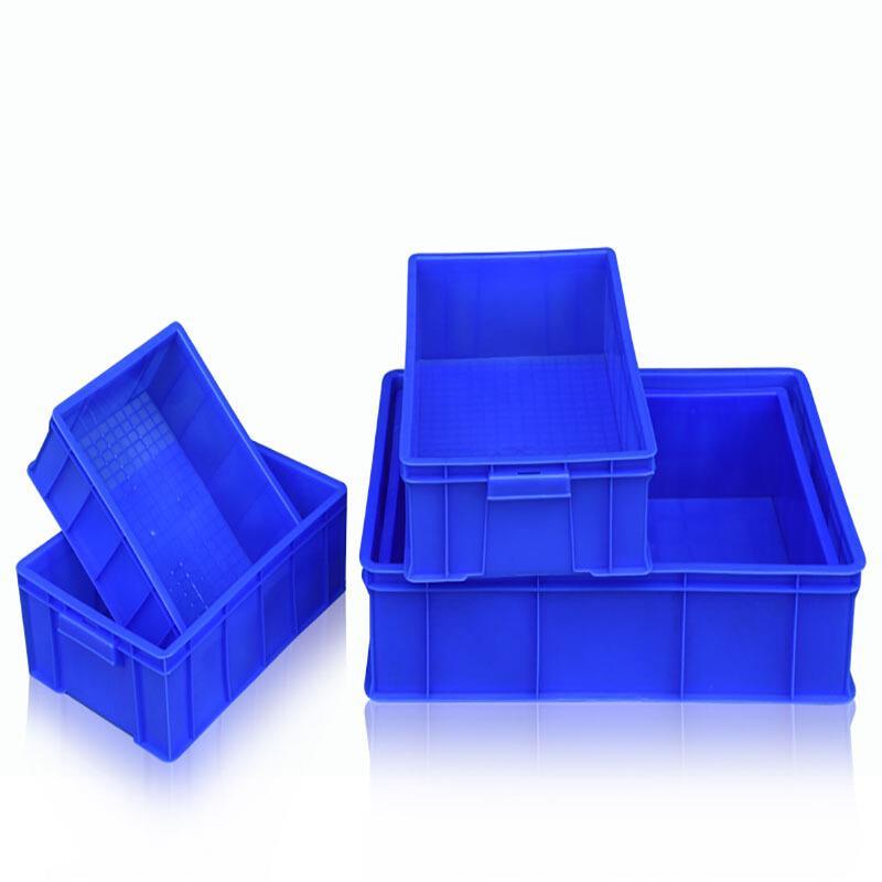 6 Pieces Thickened Plastic Turnover Box Parts Box Component Box Storage Box Material Box Storage Box Blue 410 * 310 * 145