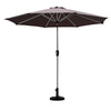 Fishing Umbrella Outdoor Sunshade Umbrella Courtyard Umbrella Cafe Terrace Table Chair Umbrella Beach Umbrella 2.7m Round Brown