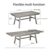 Outdoor Table And Chair Courtyard Telescopic Table Villa Garden Plastic Wood Table And Chair Combination Outdoor Balcony Outdoor Seat