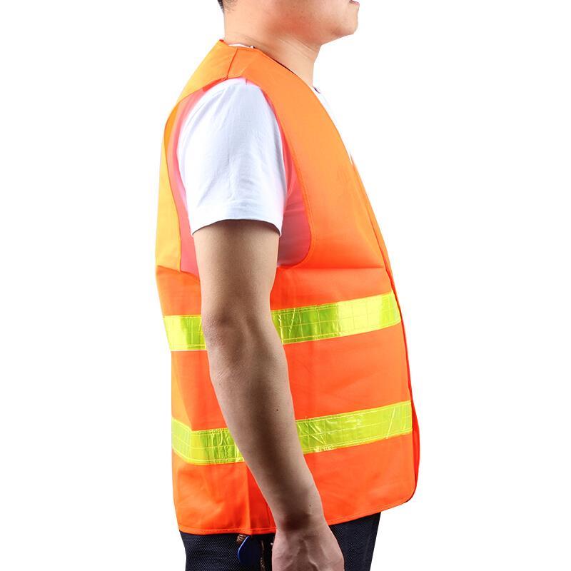 15 Pieces Orange Red Cloth Reflective Vest For Night Riding High Visibility Reflective Vest Safety Working Vest