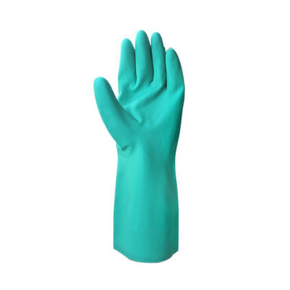 10 PairWear Resistant Acid Resistant And Oil Resistant Industrial Gloves Nitrile Rubber Cleaning And Protective Gloves Green