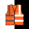 10 Pieces Reflective Clothing Multi Pocket Worker's Orange Free Size