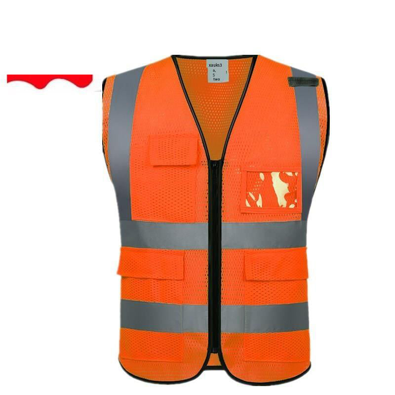 6 Pieces Reflective Vest Mesh Breathable Sanitation Clothing Construction Site Safety Yellow Vest Traffic Coat Vehicle Engineering Clothing Mesh Yellow M