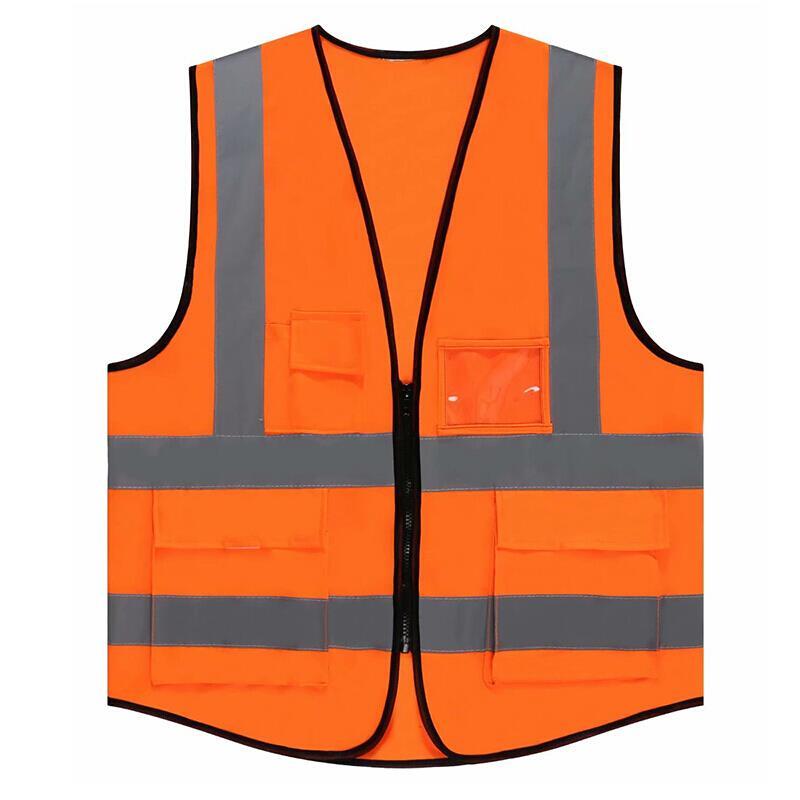 6 Pieces Railway Reflective Vest Vest Safety Warning Vest High Visibility Reflective Vest Safety Working Vest