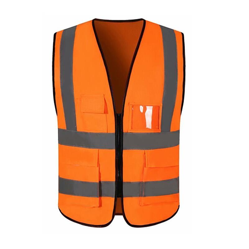6 Pieces Railway Reflective Vest Vest Safety Warning Vest High Visibility Reflective Vest Safety Working Vest