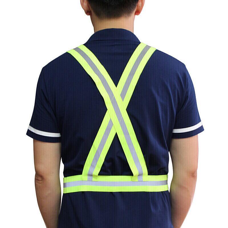 6 Pieces Elastic Reflective Strap Reflective Strap Fluorescent Reflective Vest Riding And Running Reflective Vest Safety Suit Fluorescent Yellow