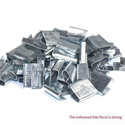 6 Pieces Plastic Steel Packing Buckle Blue Galvanized Manual Packing Buckle 16 mm 1 Kg