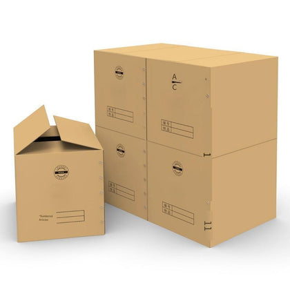 5 Pieces Kraft Carton 80 × 50 × 60cm Packing Paper Case Company Moving Case Warehouse Packing Handling Carton Case Without Clasp