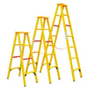 Fiberglass Reinforced Fully Insulated Ladders For Power/Electrical Work 6.5 FT Multi Purpose Foldable Ladder For Household Daily, Garden, Construction Yellow 330 Lb
