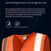 10 Pieces High Visibility Zipper Front Safety Vest With Reflective Strips Safety Reflective Vest with Pockets- Fluorescent Orange