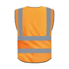 6 Pieces Reflective Vest Emergency Rescue Warning Vest Traffic Cycling Sanitation Road Construction Multi Pocket Orange Fluorescent Yellow