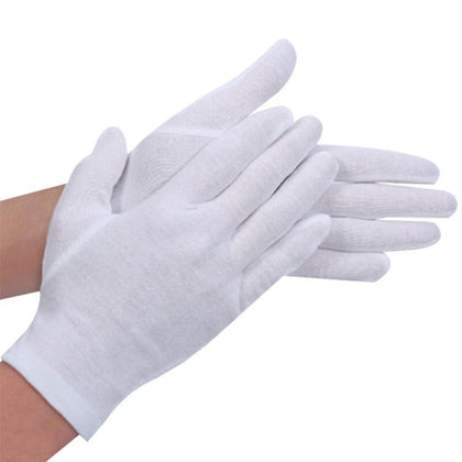 12 Pairs*6 Yarn Gloves White Ceremonial Gloves White Cotton Gloves