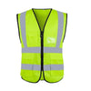 10 Pieces Reflective Vest Car Annual Inspection Safety Suit Sanitation Safety Vest Multi Pocket Construction Vest - Fluorescent Green (With Pocket)