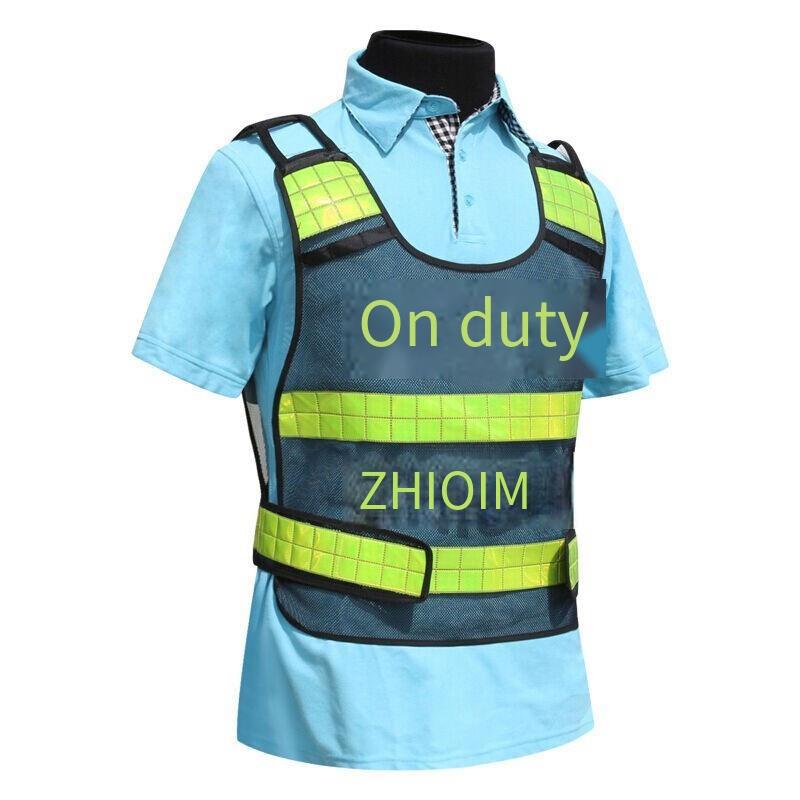 Traffic Law Enforcement Reflective Vest Road Administration Duty Warning Safety Reflective Clothing Yellow Size XL