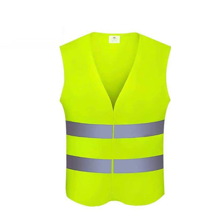 6 Pieces Velcro Personal Protection Safety Vests 2 Reflective Strips Breathable Mesh Fabric Reflective Vests for Walking Riding Running Night Work