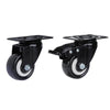 Black Diamond, Silent And Wear-resistant PU Polyurethane Caster, Industrial Universal Wheel, Flat Wheel, Wheel, Roller, 2-inch Orientation (20 Pieces) + Brake (20 Pieces)