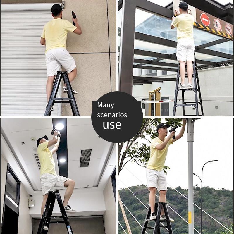 Thickening Double-sided Miter Ladder Widening Multi-functional Folding Engineering Ladder Double-sided Ladder Thickening Aluminum Alloy (Five Steps)