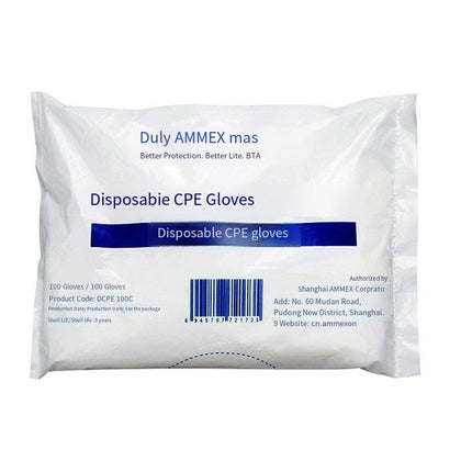 10 Bags Disposable CPE Gloves Cosmetic Hygiene Film Gloves 10 Bags (100 Pieces / Bag)