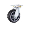 5 Inch Heavy Duty Plate Swivel Casters 4PCS Black Antiskid Polyurethane (PU) Caster Universal Wheel - 4Pcs