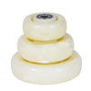 6 Pieces Trolley Caster Double Axle Nylon PP Caster Industrial Caster Universal Wheel White Nylon Wheel Heavy 4 Inch