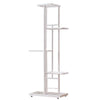 Flower Rack Multi-storey Indoor Household Balcony Decoration Storage Layer Rack Iron Art Living Room Nordic Simple Hanger Green Rose Rack White (7 Potted Flowers Can Be Put)