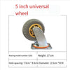 5 Inch Wheelbarrow Caster Rubber Wheel Silent Wheel Directional Wheel Trailer Universal Wheel Industrial Flat Car Wheel 1 Piece
