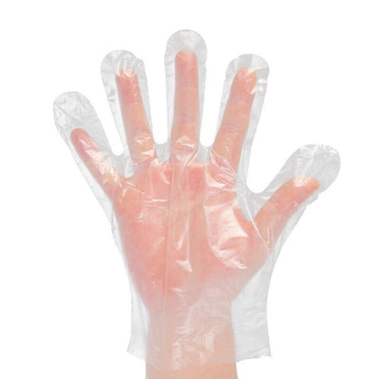 10 Bags 200 Pieces/Bag Disposable Gloves PE Thickened Transparent Household Food Catering Beauty Protective Film Gloves L