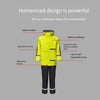 A Set New Multifunctional Warning Raincoat New Safety Warning Clothing Reflective Duty Split Raincoat Fluorescent Yellow M
