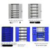 Heavy Duty Tool Cabinet Storage Cabinet With Hanging Board Multi Funnction Thickeed Double Door Tool Cabinet Gray Set Without Net