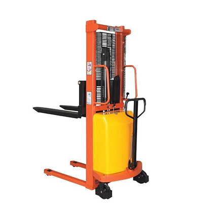 Single Door Semi Electric Stacker Electric Forklift Hydraulic Lifting Loading And Unloading Truck 2t Lifting 1.6m Pallet Stacking Forklift