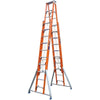 11m FRP Double Sided Elevator High Voltage Insulated Ladder Steps 38 * 36