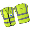 6 Pieces Green High Visibility Safety Vest Reflective Vest With Pockets Custom Logo One Size Fits