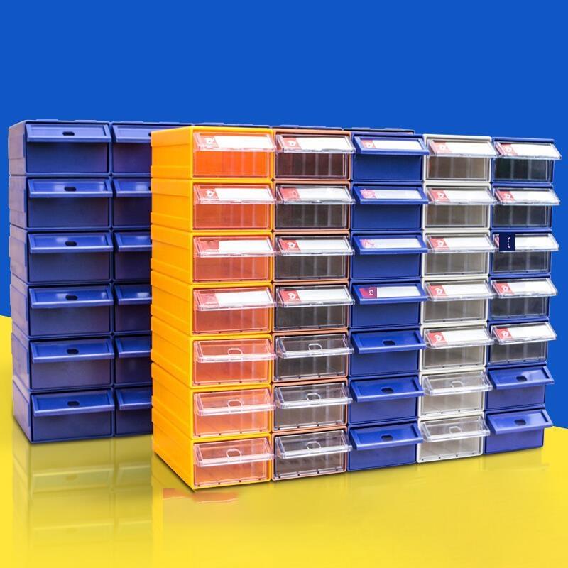 6 Pieces 205 * 135 * 78 mm Modular Plastic Parts Cabinet Drawer Type Component Box Material Box Drawer Type Storage Box Parts Box