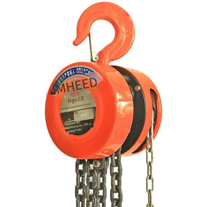 HS-Z02 Round Chain Block Lifting Equipment Lifting Implement Manganese Steel Chain Orange 2t 9m