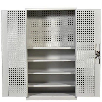 Heavy Hardware Tool Cabinet Thickened Sheet Iron Cabinet Tool Box Factory Auto Repair Workshop Storage Cabinet With Drawer Gray Four Layer Grid 1800 * 1000 * 500mm