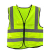 Reflective Vest Multi Pocket Fluorescent Green 10 Pieces / Pack