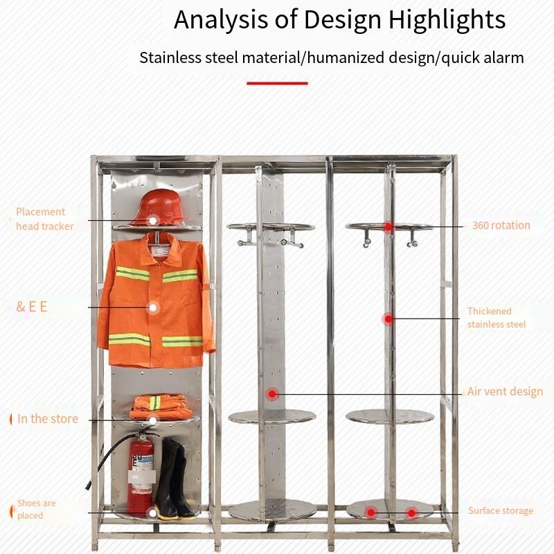 Stainless Steel Fire-fighting Rack 4 Person Clothes Rack; ECVV UAE ...