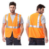 6 Pieces High Warning Reflective Vest Reflective Safety Vest Security Fluorescent Orange